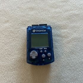 Clear Blue Official Sega Dreamcast Visual Memory Unit VMU  TESTED WORKS #A10