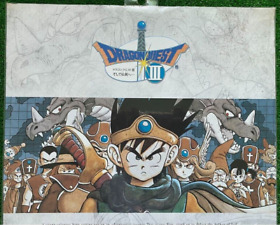 Dragon Quest 3 Famicom Akira Toriyama Poster Used