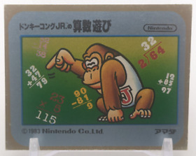 Donkey Kong Jr. Math #7 Family Computer Card Menko Amada Konami 1985 Japan A2