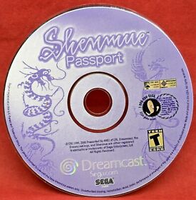 SHENMUE Original Passport Disc ONLY SEGA Dreamcast 2000 Video Game Cleaned 4664
