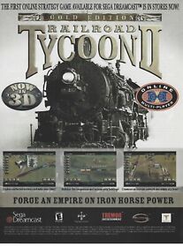 Railroad Tycoon II (Gold Edition) Print Ad/Poster Art Sega Dreamcast