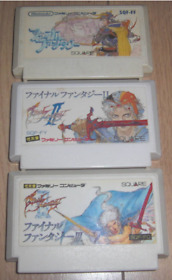 Lot of 3 Famicom Final Fantasy I II III FF 1 2 3 Nintendo FC Japan Import