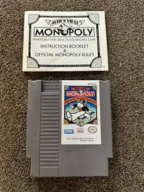 Monopoly Nintendo NES Game, Cleaned & Polished Pins, Tested, Works Great!