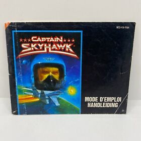 Notice Captain Skyhawk Nintendo NES Mode d'Emploi