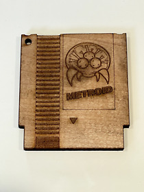 Metroid Retro Game NES Cartridge Wooden Ornament