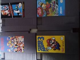 4 Game NES lot Super Mario 3/Dr Mario/ Simpsons / Duckhunt n Mario 1
