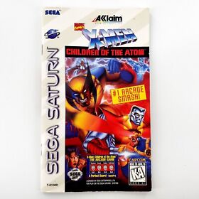 X-Men: Children Of Atom Sega Saturn Instruction Manual w/ Reg Card Only No Game
