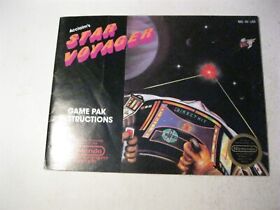 Star Voyager Nintendo NES instruction manual only 