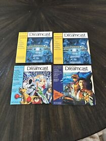 Lot Of 4 Official Sega Dreamcast Magazine 2 Web Browser 2.0, Vol. 10 & Vol. 8