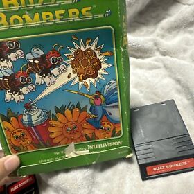 Buzz Bombers (Intellivision, 1983) Complete with Box Overlays and Game Cartridge