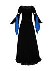 Velvet Medieval Dress Renaissance Costume Gown Queen Larp Women Cosplay 