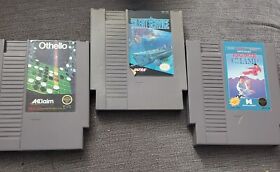 Lot Of Three NES Games Othello, Karate Champ, Silent Service Cartridges Only