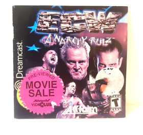 ECW Anarchy Rulz Sega Dreamcast Authentic Instruction Manual Only w REG Card OEM