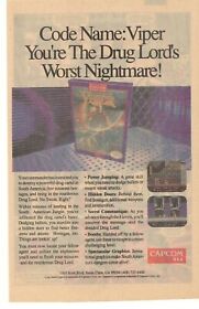 1990 Code Name Viper Capcom NES Video Game Advertisement