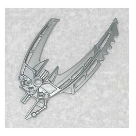 LEGO Bionicle - Double Curved Blade - Scarab - Gray - Part # 64299 - From 8985