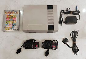 Nintendo NES Console (PAL) + RCA Cables + Track and Field 2 (Greek Manual)