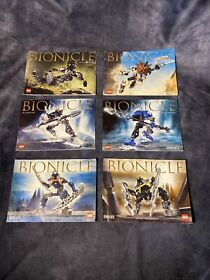 Lego Bionicle 8615, 8618, 8590, 8588, 8568, 8566 Instruction Manual Lot of 6