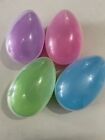 5x LOT JUMBO EASTER EGG LARGE PLASTIC FILLABLE CONTAINER + EASTER GRASS GIFT TOY