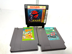NES Nintendo Vintage Video Game Lot - R.C. Pro AM Shinobi Mystery Quest