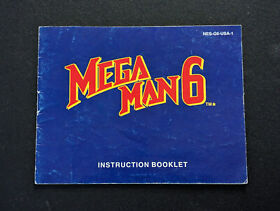 Mega Man 6 Instruction Booklet Manual (Nintendo Entertainment System NES)
