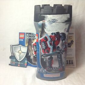 100% Complete LEGO KNIGHTS KINGDOM LORD VLADEK Action Figure Set 8795W/ Canister