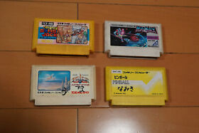 Lot of 4 Famicom Games Mighty Bomb Jack Mag Max Hydlide Special Pinball