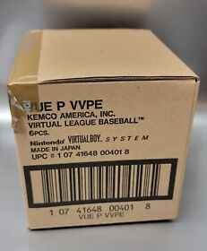 6pc Factory sealed carton New Nintendo Virtual Boy V League Baseball Game USA