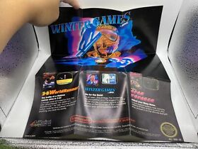 Winter Games ACL-WM-US NES Nintendo Insert Poster Only  B3G1