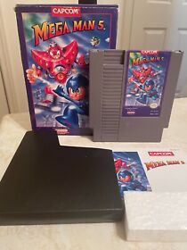 Mega Man 5 (Nintendo Entertainment System, 1992) NES CIB Complete TESTED