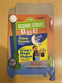 Sesame Street 123 Box Only Nintendo NES Original Video Game Gaming