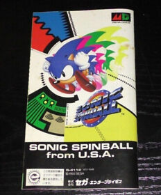 Sonic Spinball CIB Sega Mega Drive Genesis Complete MD MegaDrive Spin Ball Game