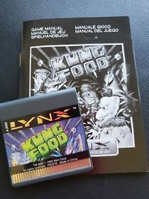 KUNG FOOD Atari Lynx NEW CARTRIDGE AND MANUAL NO BOX