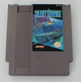 Silent Service (Nintendo NES, 1989) With Manual and Dust Jacket - Tested