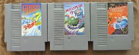 Cobra Triangle / Joust / Millipede Lot - NES - Cart Only, Acceptable