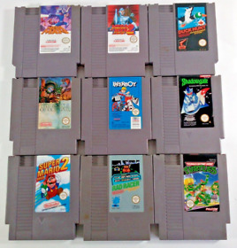 Nintendo NES PAL A Spielpaket Job Lot Mega Man Mario Schildkröten Taschenbuch Entenjagd