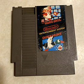 Super Mario Bros & Duck Hunt 2 in 1 Nintendo NES Cartridge - Tested, Works (a)