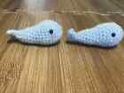Mini 3 Inch Baby Blue Whale Yarn Plush Stuffed Animal Stocking Stuffer Toy
