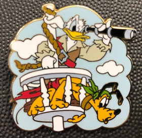 Disney Pin 83685 Pirates of the Caribbean Donald Duck Pluto Will Turner crow nes