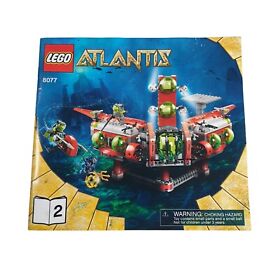 8077 Atlantis Book 2 LEGO Building Manual Instruction Replacement Piece