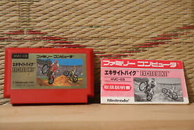 Excite Bike w/manual Japan Nintendo Famicom FC NES Very Good- Condition!
