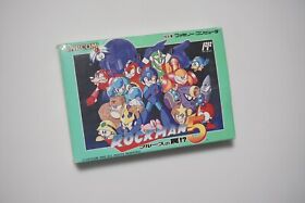 Famicom Rockman 5 Mega Man boxed Japan FC game US Seller