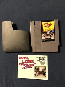 VTG Collectible NES WIN LOSE or DRAW Game Manual Sleeve Tested Working Nintendo