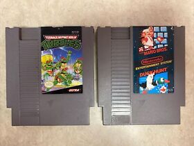 NES Nintendo Game Lot TMNT Super Mario Bros Duck Hunt Teen Mutant Ninja Turtles