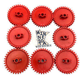 8 Knex Red Gears for Large Chain - Screamin Serpent - K'nex Roller Coaster Parts