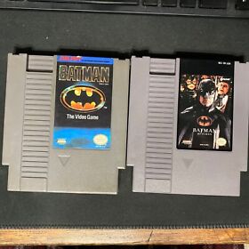 Batman & Batman Returns - Authentic Nintendo NES Game - Tested & Works