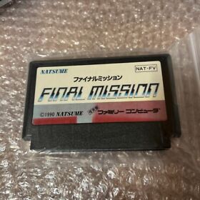 Final Mission Family Computer SF Side View Shooting Game Software 1990 Natsume