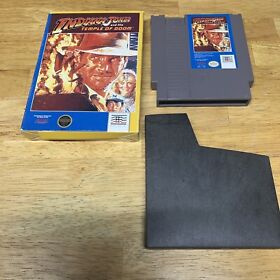 Indiana Jones and Temple of Doom Nintendo NES Box Sleeve CIB Video Game Works
