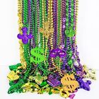 COKOKA 24PCS Mardi Gras Beads Gold Purple Green Metallic Mardi Gras Beads Nec...