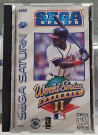 World Series Baseball II (Sega Saturn, 1996) CIB Hinge on the case is broken