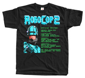 Camiseta Juego Robocop 2 INFORME NES NEGRA S-5XL TODAS LAS TALLAS ¡NUEVA!!¡!